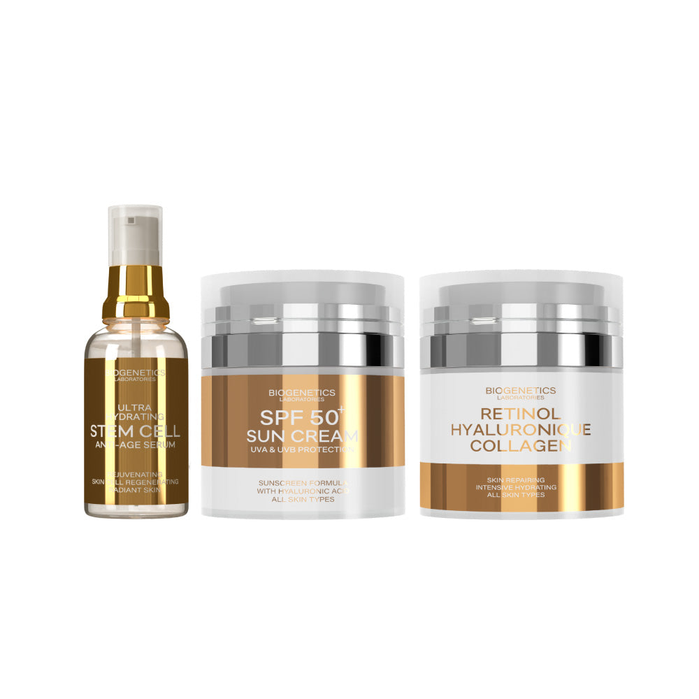 Pachet Serum Celule Stem + Crema Retinol + Crema SPF