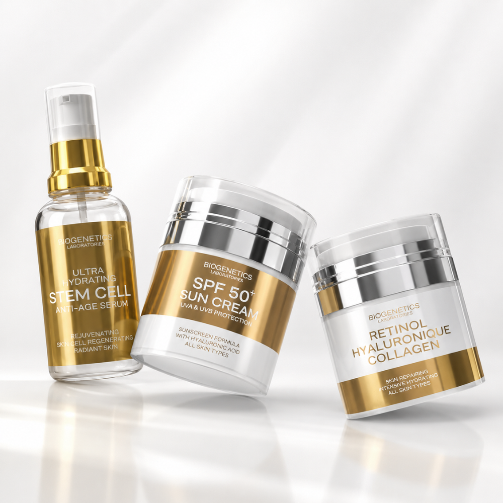 Pachet Serum Celule Stem + Crema Retinol + Crema SPF