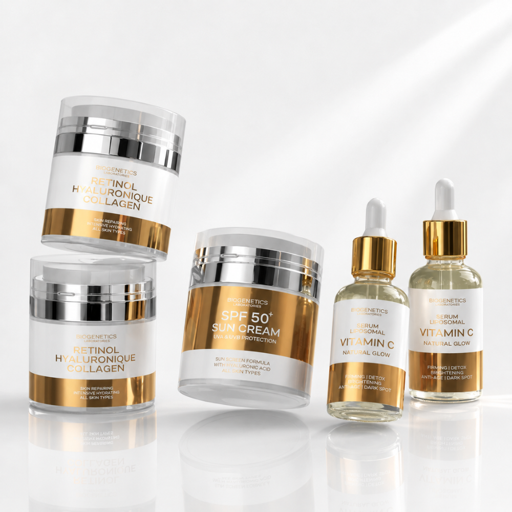Biogenetics Crema Retinol x 2 +Serum Vitamin C x 2+ Crema SPF
